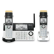 VTech IS8151-2 Super Long Range 2 Handset DECT 6.0 Cordless Phone for Home with Answering Machine, 2300 ft Range, Call Blocking, Bluetooth, Headset Jack, Power Backup, Intercom, Expandable to 12 HS