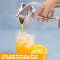 thumbnail image 2 of Hand Juicer Squeezer- Aluminum Manual Press Juicer, Efficient Hand Juicer Press, Fresh Fruit Juice Extractor for Lemon, Orange, Lime, Grapefruit & Pomegranate, Easy Squeeze & Quick Clean (Style B), 2 of 9