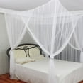 thumbnail image 3 of 4 Corner Post Bed Canopy Curtain Net Bedroom Canopy Curtain for Full/Queen/King Size Bed, 74.8x82.6x94inch, 3 of 8