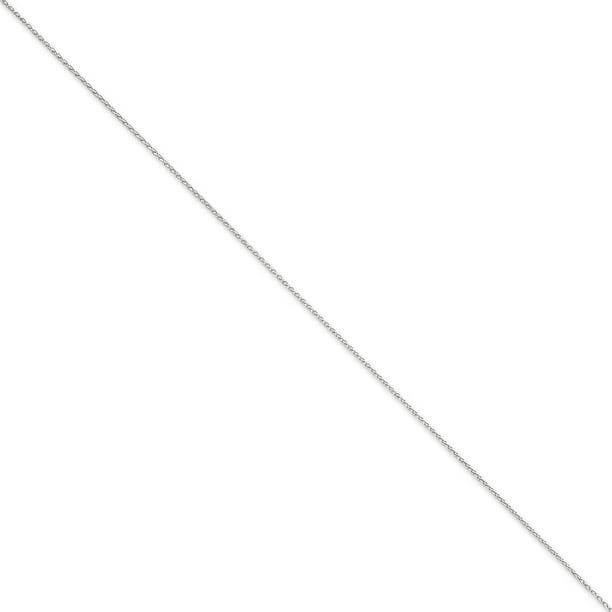 Primal Gold 14 Karat White Gold 1mm Round Diamondcut Wheat Chain