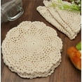 thumbnail image 3 of Handmade Crochet Cotton Lace Doilies, 12Pcs 8 Inch Round Beige Placemats, Table Doilies Cloth Lace, Cup & Vase Mats, Decorative Home Accessories, 3 of 5