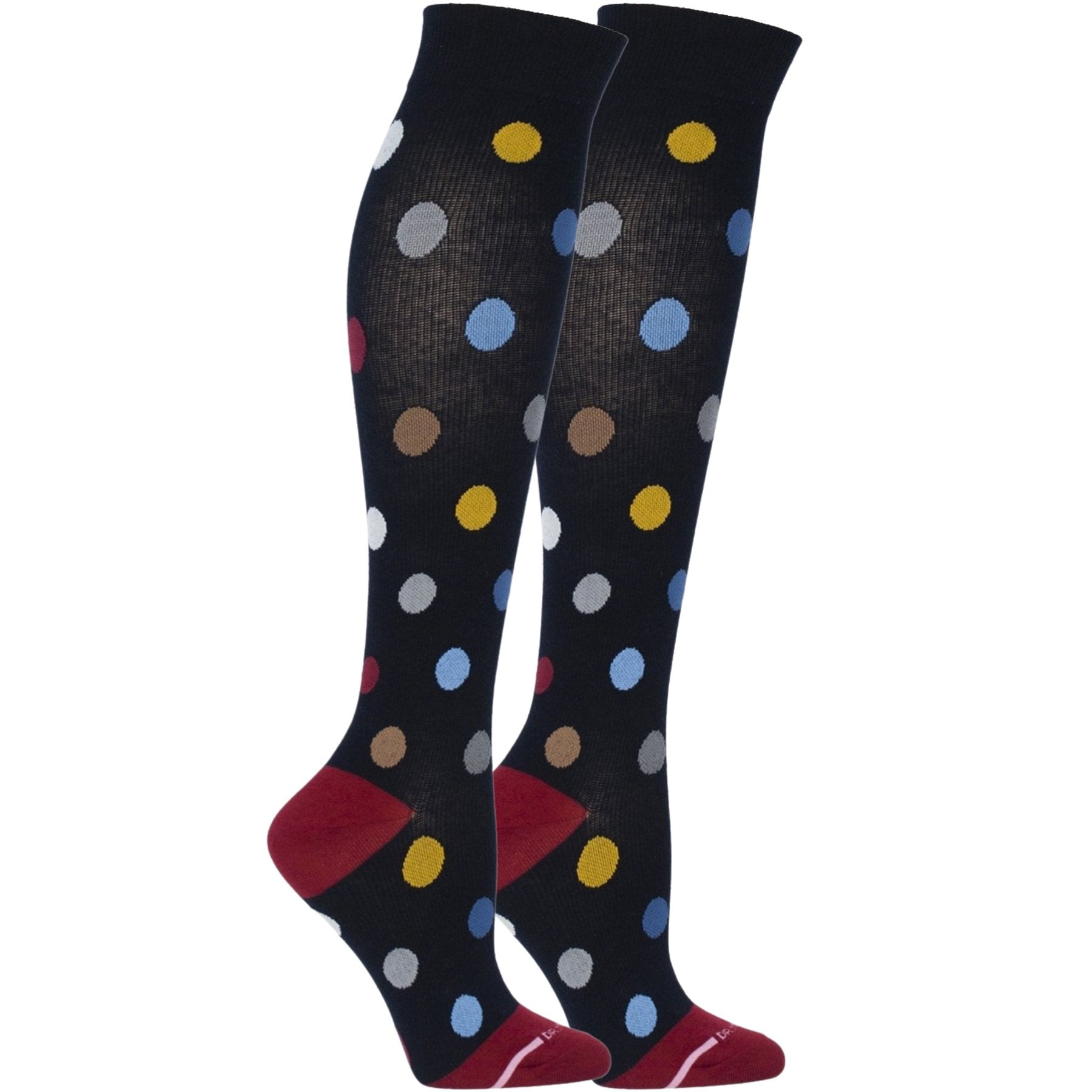 Xhilaration Knee High Socks Set 3 Pair  Polka Dots Teady Bears & Solid Christmas 