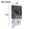 thumbnail image 4 of Yayeee LED Plug in Night Light for The Home with Auto Dusk to Dawn Light Sensors, 2 Pack, Green Forest Scene, 4 of 6
