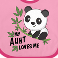 thumbnail image 4 of Inktastic My Aunt Loves Me Cute Panda Boys or Girls Baby Bib, 4 of 4
