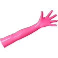 thumbnail image 3 of EXLATEX Latex Rubber Black Long Gloves Club Outfits Accessory Plus Size, 3 of 7
