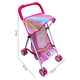 thumbnail image 3 of Carriola para Muñeca con Capota Rosa 45 cm x 36 cm x 25 cm, Cochecito Plegable Infantil, Estructura Metálica  Ligera, Juguete de Paseo, 3 of 5