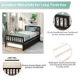 thumbnail image 6 of BTMWAY Espresso Twin Bed with Trundle, Heavy Duty Wood Platform Bed with Headboard and Footboard, No Box Spring Needed, Twin Size Bed Frame with Trundle Bed, Space Saving, 79.73'' x 42'' x 33.5'', 6 of 11