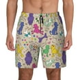 thumbnail image 2 of Picia Colorful Poodle Dog pattern Mens Swim Trunks with Compression Liner Stretch Beach Shorts Quick Dry with Zipper Pockets No-Chafing Board Shorts-XX-Large, 2 of 9