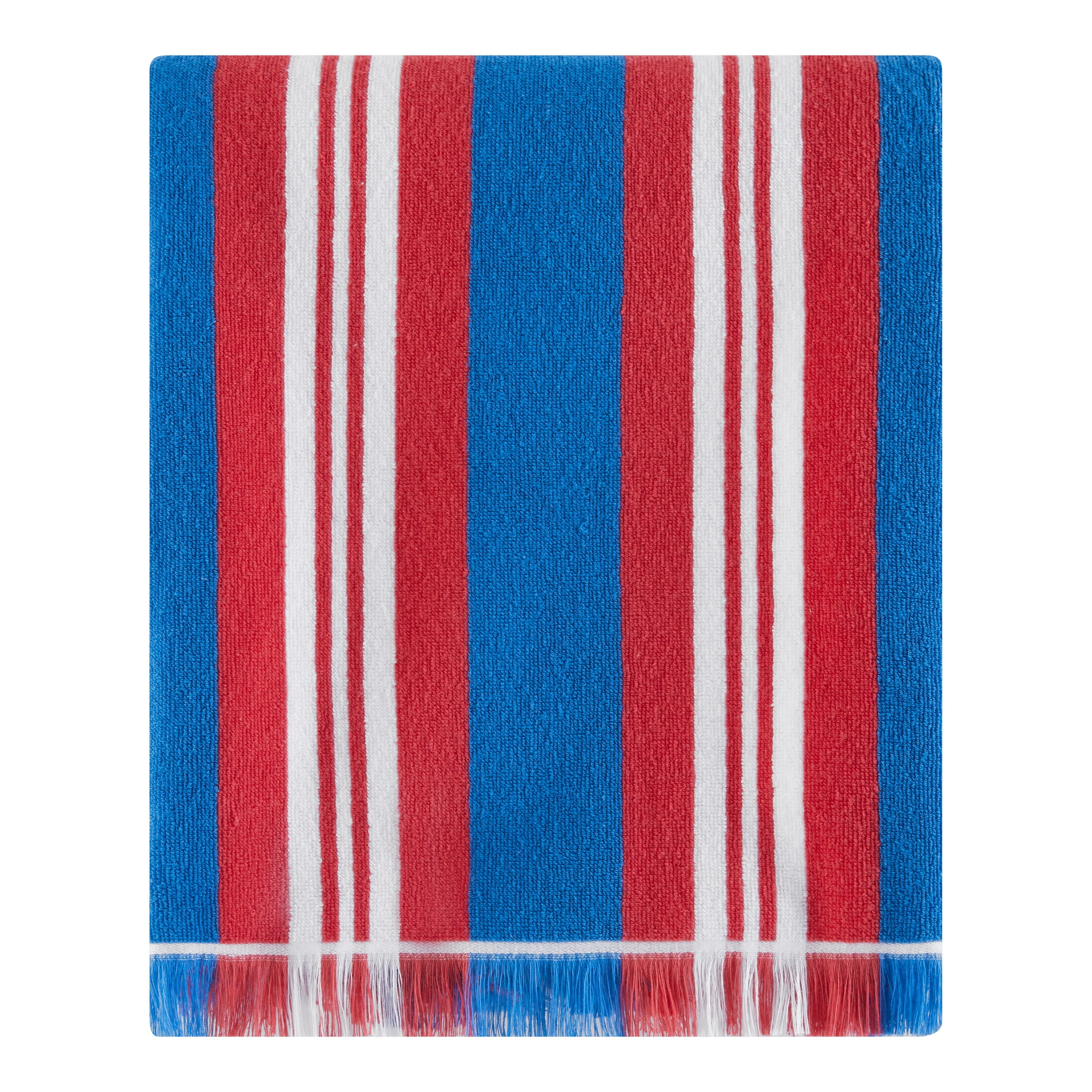 Mainstays Americana Striped Flat-Woven Fouta Cotton-Blend Beach Towel