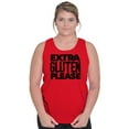 thumbnail image 4 of Extra Gluten Please Foodie Love Carbs Tank Top T Shirts Men Women Brisco Brands L, 4 of 6