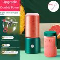 thumbnail image 2 of Exprimidor portátil recargable, pequeño exprimidor multifuncional para estudiantes, máquina de suplemento alimenticio para el hogar, 2 of 5