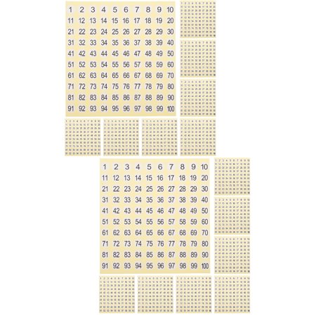 2 Pack Number Sign Stickers Numbered Labels Round House Dot Office
