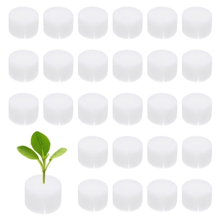 Uxcell 30-Pack Hydroponics Sponges 1.57 Inch Growing Media Cylindrical Sponges for Planting Gardening Tool [White]