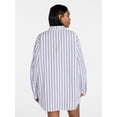 thumbnail image 3 of No Boundaries Sleepwear Button Shirt with Long Sleeves, Women's XS-XXL, 3 of 5