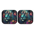 thumbnail image 7 of Daiia Colorful Flower Tiger 2PCS Car Windshield Sun Shade, Foldable Sun Shield for Car Front Window, Auto Sun Blocker Visor Protector Universal for Truck SUV Pickup-Large, 7 of 7