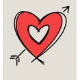 thumbnail image 2 of V Day Arrow Heart Adult Sand Long Sleeve Hoodie-Small, 2 of 2