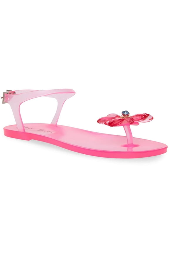 Womens Tabby Glitter Flat Jelly Sandals