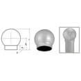 thumbnail image 4 of CRL HR20BBS Brushed Stainless 3-5/16" Ball Type End Cap for 2" Tubing, 4 of 4