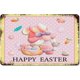 thumbnail image 1 of Lindo gnomo de Pascua feliz, rosa, amarillo con lunares blancos, letreros de metal vintage, decoración navideña de Pascua, letrero de hojalata, póster de metal de 8 x 12, 1 of 6