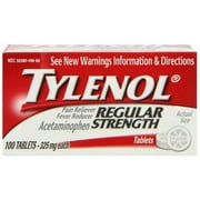 Tylenol Regular Strength Tablets, 100 CT (Pack of 6)