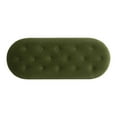 thumbnail image 6 of Jennifer Taylor Home Melinda 48.5" Oval Tufted Bullion Fringe Storage Bench, Olive Green Performance Velvet, 6 of 7