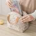 thumbnail image 3 of Floral Lunch Box for Women, Cute Quilted Lunch Tote Bag with Front Pocket, Small Insulated Lunch Bag for Work, Office, School, Study, Picnic and Travel, 3 of 6