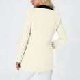 thumbnail image 4 of Dgankt Blazers for Women Contrasting Long Sleeved Double Pocket Buttoned Turndown Collar Blazer,Size S-4XL, 4 of 8