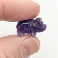 thumbnail image 2 of 2 Purple Piggies Hand Carved Amethyst Pig Animal Beads | 22x13x11mm | Purple | 2 Beads, 2 of 12