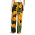 thumbnail image 3 of Naloa Sunflowers 7 Print Women’s Ultra-Soft Comfy Pajama Lounge Pants with Pockets & Drawstring, 3 of 8