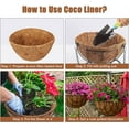 thumbnail image 2 of 4PCS Coco Liner for Hanging Basket,Casewin 12 inch Round Natural Planter Liner Replacement Plant Basket Liners Coco Fiber Liner for Garden Planters Coconut Coir Liner Flower Pot for Hanging Basket, 2 of 7