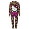 thumbnail image 5 of Hello Kitty Unisex Onesie Pajamas Zipper Jumpsuit Hooded One Piece Sleepwear for Family Mens Womens, 5 of 7