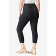 thumbnail image 2 of Roaman's Women's Plus Size Side-Pocket Essential Capri Legging, 2 of 6