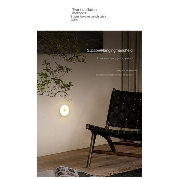 Sensor de Movimiento, Luz LED, Luces Nocturnas USB, LáMpara Recargable para Cocina, Dormitorio, Escaleras, Pasillo, Armario, Armario