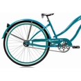 thumbnail image 2 of Wonder Wheels 26 In. Beach Cruiser Coaster Brake Single Speed Bicycle, Bike, Stainless Steel Spokes One Piece Crank Alloy Turquoise Rim 36 H With Fender - Turquoise, 2 of 4