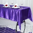 thumbnail image 2 of Efavormart 60x102" Rectangle PURPLE Wholesale SATIN Tablecloth Banquet Linen Wedding Party Restaurant Tablecloth, 2 of 11
