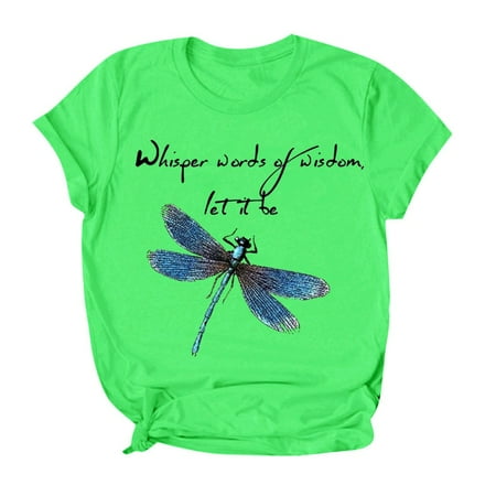 

HHei_K Women Fashion Short Sleeve Shirt Casual T-shirt Letter Print Tee Shirt corset tops for women