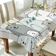 thumbnail image 4 of GZHJMY Cute Cartoon Bear Tablecloth, Rectangle Waterproof Washable Polyester Table Cover for Picnic Dinner Holiday Party Decor, 54 x 72 Inch, 4 of 7