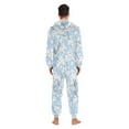 thumbnail image 7 of joogoo Cherry Blossom Blue Unisex Adults Onesies Pajamas Jumpsuits L, 7 of 7