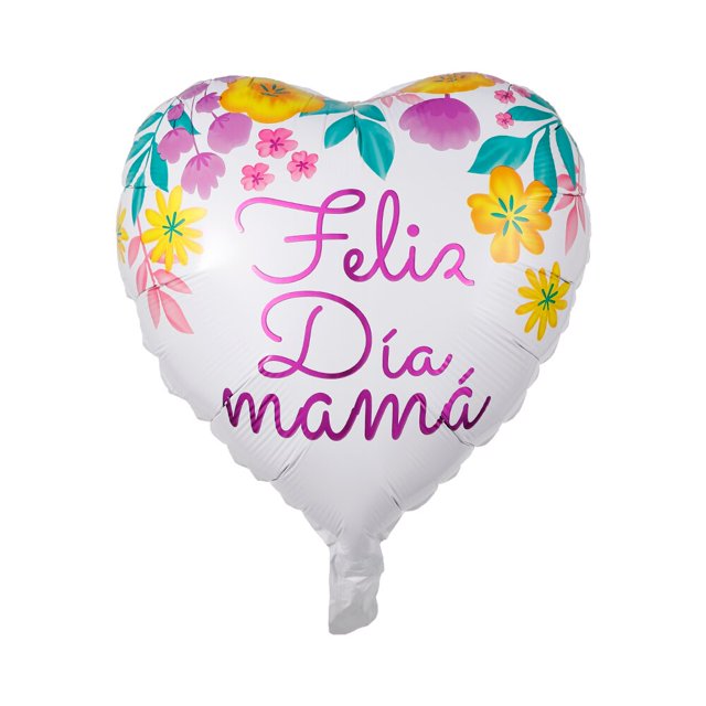 5/10pcs 18inch Spanish Happy Mother's Day Foil Balloons Feliz Dia Mama Birthday Party Decorations Heart Shape Globos Mom Gifts5pcs&18inch Gao Jinjia LED