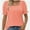 Coral color, variant on Women Summer Square Neck Ruffled Tops Short Sleeve Blouse Casual T-Shirt Top