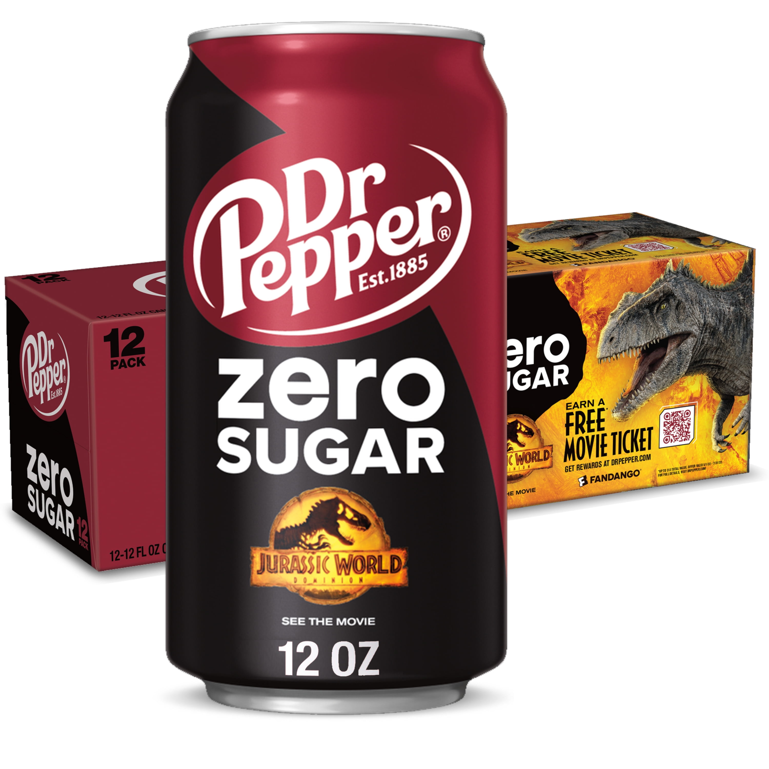 Buy Dr Pepper Zero Sugar Soda, Jurassic World Dominion Collector Can