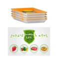 thumbnail image 3 of Bandeja de conservación de alimentos Platos de almacenamiento de alimentos frescos de plástico Contenedor naranja, 3 of 5