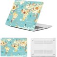 thumbnail image 1 of Hard Case for MacBook Pro 13 inch 2012 2011 2010 2009 2008 A1278 with CD-ROM, Ultra Thin Plastic Protective Laptop Cover for 13 MacBook Pro Case,World Map, 1 of 7