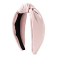 thumbnail image 4 of Wide Knit Headband for Solid Color Non Hair Band Stretchy Comfortable Workout Head Wrap for Home Leisure, Pink, One Size, 4 of 4