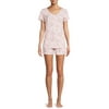 Catherine Malandrino Women's V-Neck T-shirt and Shorts Set, 2-Piece