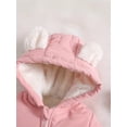 thumbnail image 5 of WIBACKER 3-24M Infant Hooded Thick Romper Long Sleeve Zipper Fleece Warm Winter Coat for Baby Toddler Boys Girls, 5 of 9