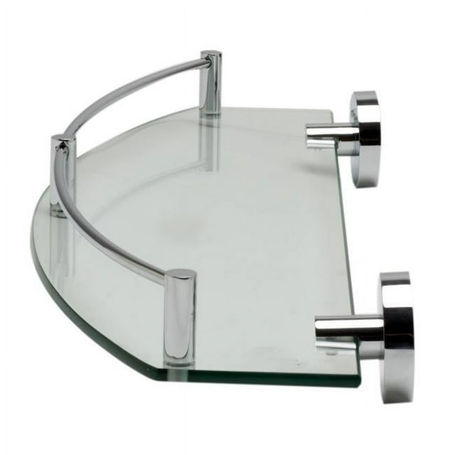 ALFI Brand AB9547 Wall Mounted Glass Shower Shelf Bathroom Accessory, Polished Chrome
