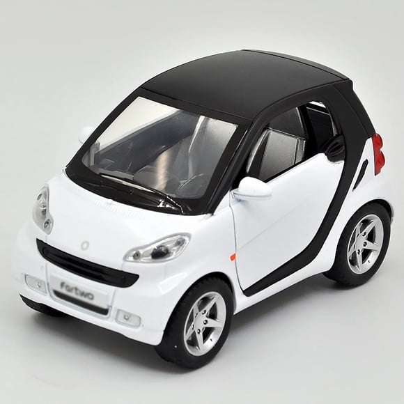 1/32 Convient pour Mercedes Benz Smart Moulage sous Pression Modèles en Alliage Métallique Voiture Son et Lumière Série à Rétrofriction Jouets pour Enfants Cadeaux