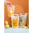 thumbnail image 5 of Bolsas desechables para envasar bebidas, resistentes al frío, resistentes al calor, de plástico, con pajita, portátiles, con autosellado para jugo de fruta, 5 of 5