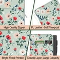 thumbnail image 6 of QRZIQRZ Waterproof Book Sleeve for Paperbacks, Daisy Floral Print Book Pouch with Zipper, PU Leather Book Protector Case, 12.6"x 9.4" Portable Book Sleeve Cover Bag for Book Lovers Gifts Hardcover, 6 of 7